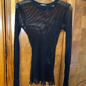 long sleeve mesh top